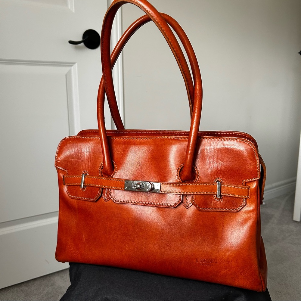 Birkin like Firenze Leather Bag